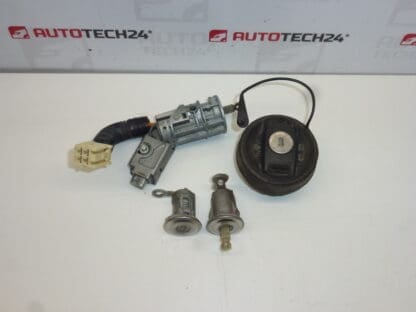 Uppsättning lås + 2 plattor lock Citroën C1 Peugeot 107 1608745780 4162FH